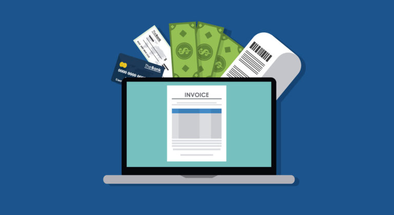 Concept art of corporate invoice.