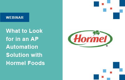 webinar title and the hormel foods logo