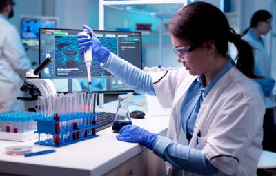 Woman working in a lab