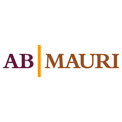 AB MAURI logo with an orange vertical divider between the purple 'AB' and the brown 'MAURI' text
